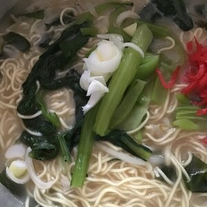 小松菜と豚肉ラーメン